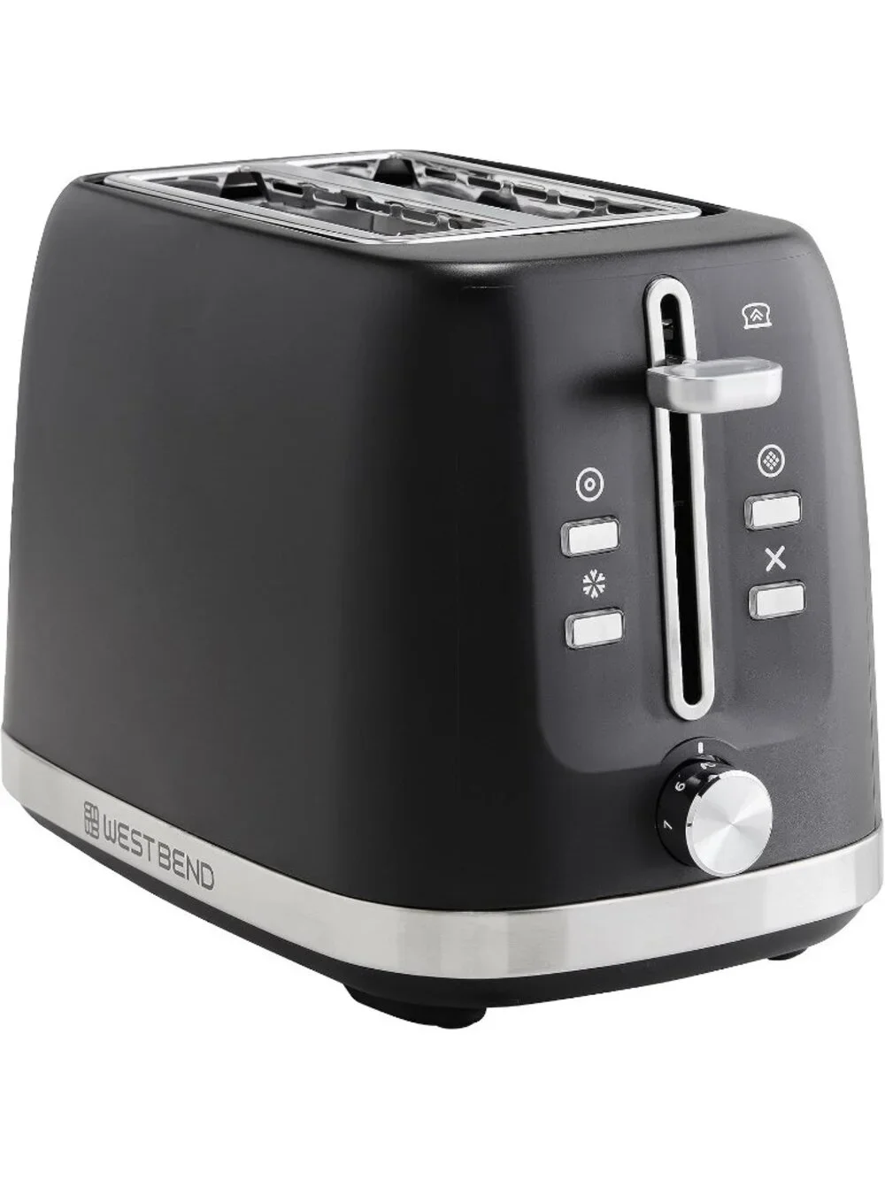 2-Slice Black Browning Levels Bagel Defrost Settings Anti-Jam Tray Toaster